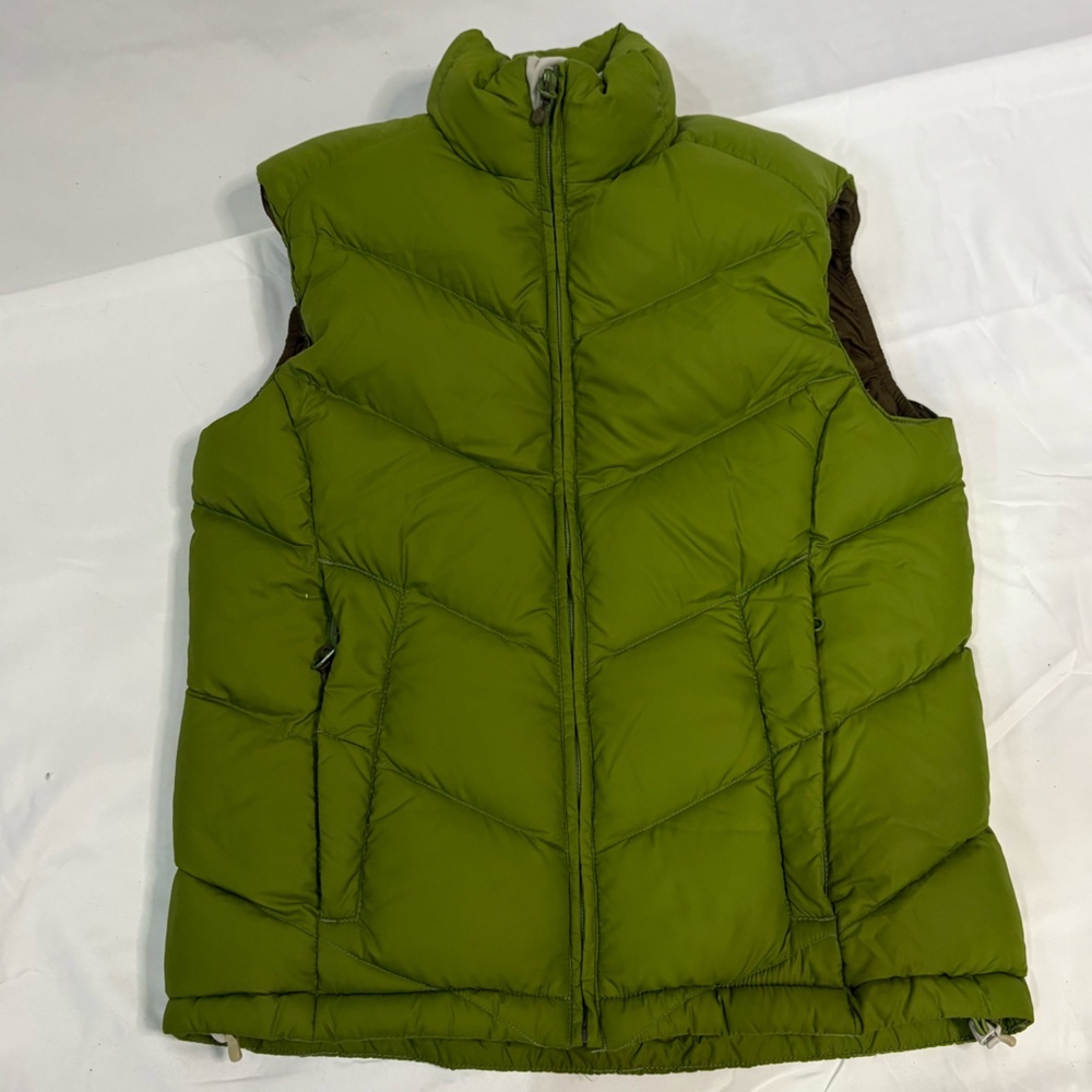 MEC Down Puffer Vest Women’s XS | Olive Green Lightweight Packable Outdoor - Picture 2 of 9